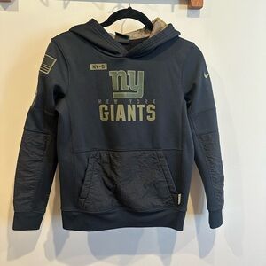 Nike NFL NY Giants Hoodie Sweatshirt Black Youth M Salute to Service Football